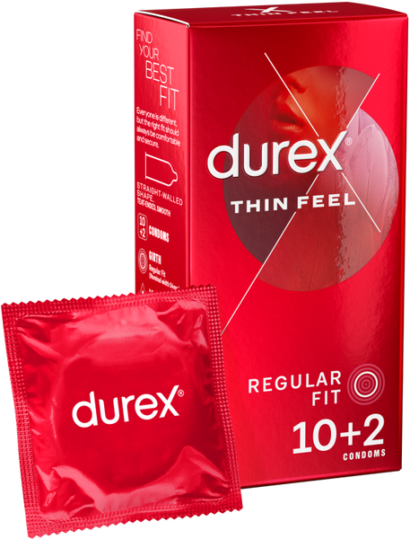 Thin Feel Regular Fit Condoms 10's 2 Free