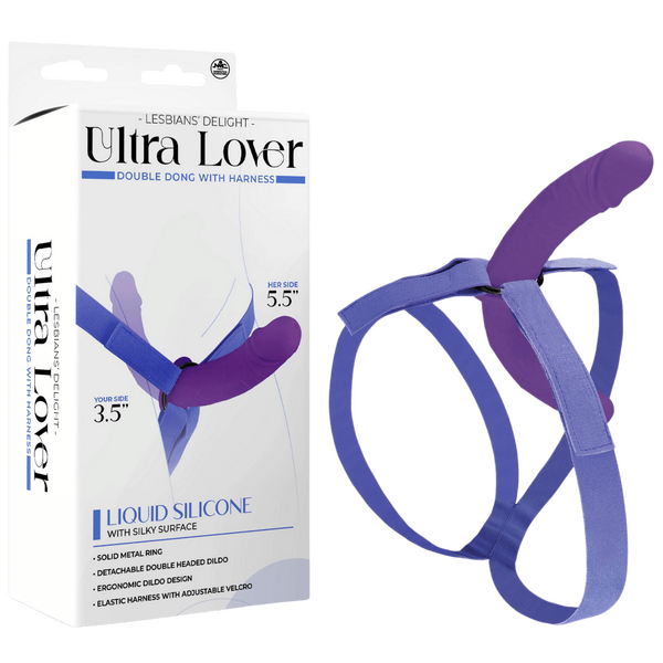 Ultra Lover - Double Dong with Harness