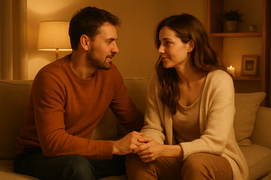Couple having intimate conversation about relationships and communication tips