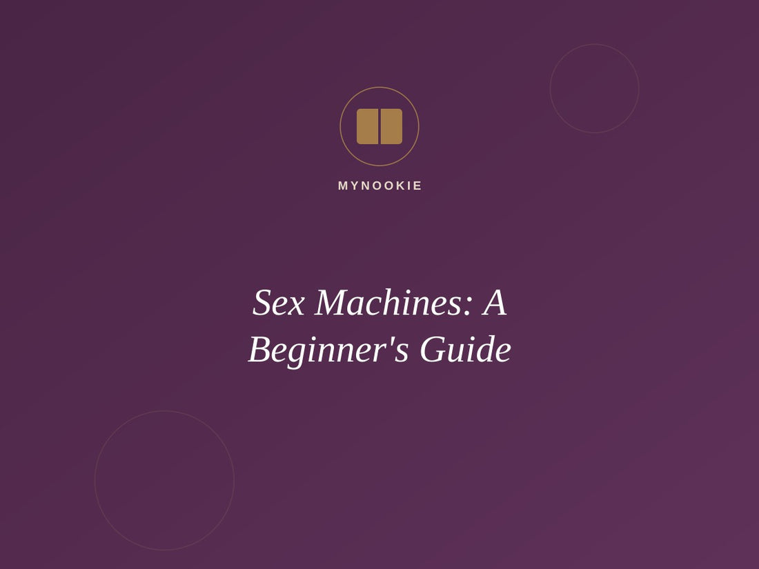Sex Machines: A Beginner's Guide
