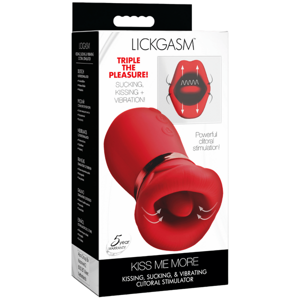 Kiss Me More Kissing, Sucking, & Vibrating Clitoral Stimulator