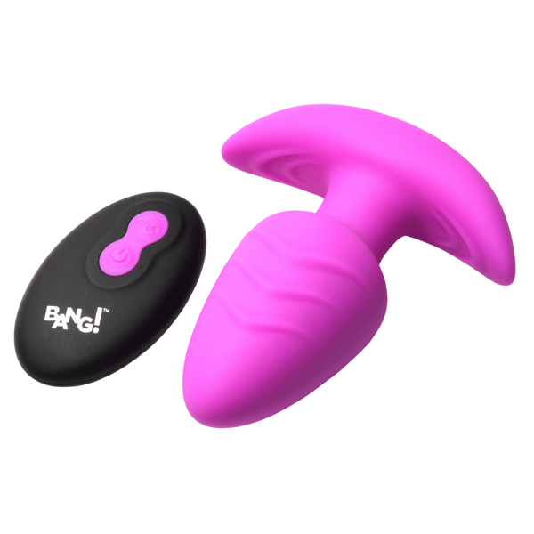 Rotating & Vibrating Silicone Butt Plug w/ Remote