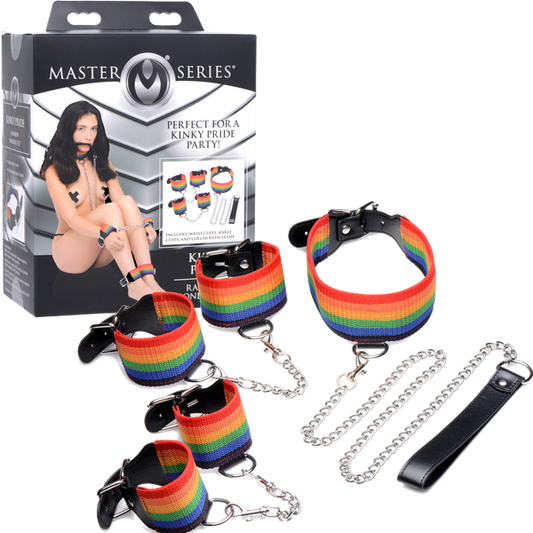 Kinky Pride Rainbow Bondage Set