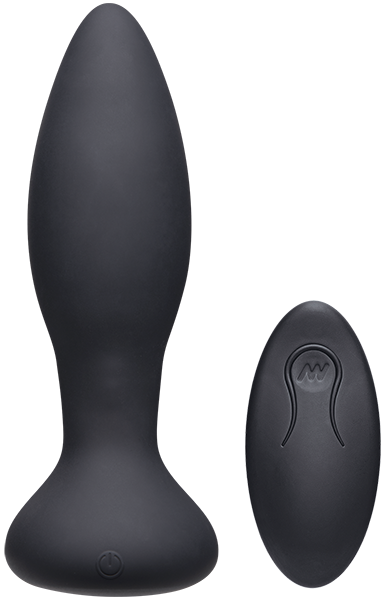 Vibe - Experienced - Rechargeable Silicone Anal Plug With Remote (Black)