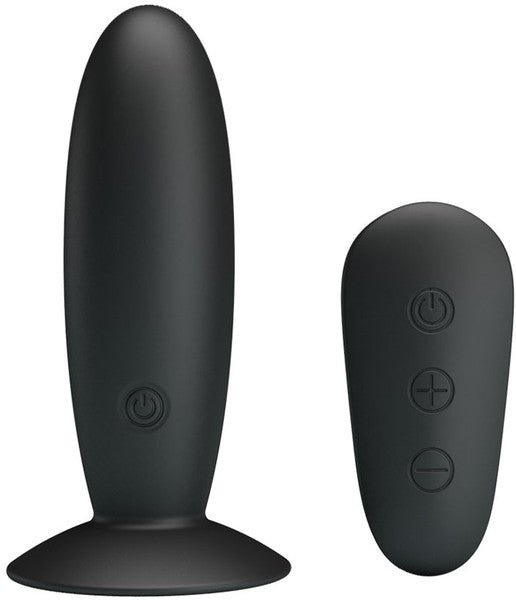 Remote Control Vibrating Anal Plug (Black)