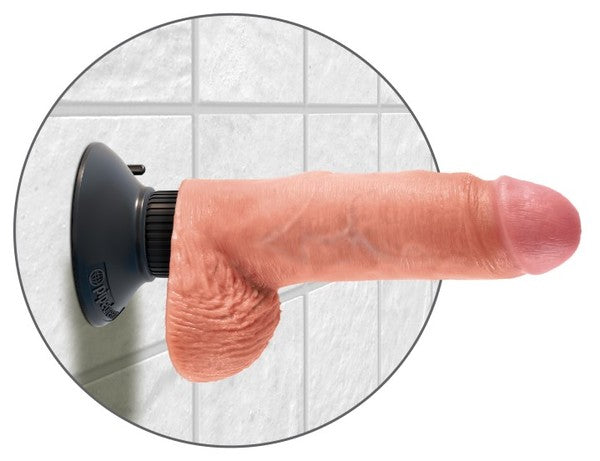 7" Vibrating Cock With Balls