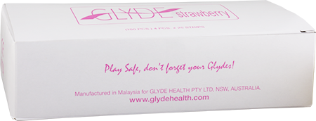 Glyde Condom - Strawberry/Pink 53mm Bulk 100&#039;s