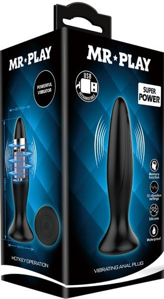 Vibrating Anal Plug (Black)