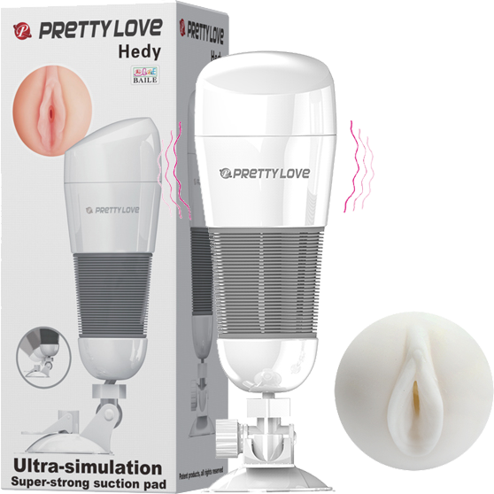 Hedy Ultra Stimulation Vibrating Masturbator (White)